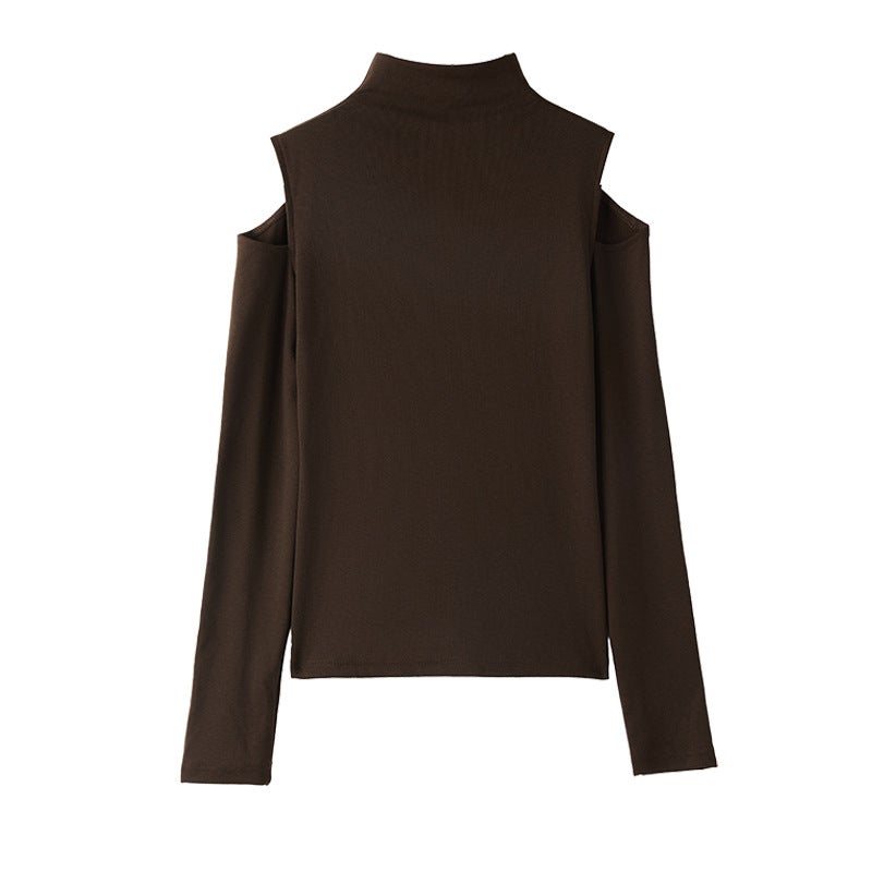 Women's Tencel Blend Mock Neck Slim Fit Long Sleeve T-Shirt - Image 5