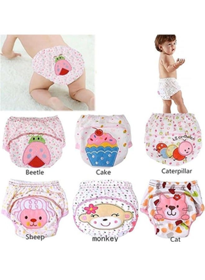 Beauenty 6 Pieces Baby Potty Training Pants, Cute Breathable Potty Training Underwear, Toddler Training Underwear for 1-3 Years Girls and Boy Strong Absorbent Cotton Training Pants  - Image 2