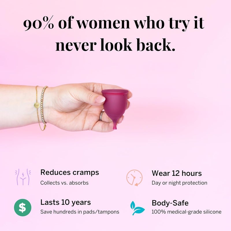 Pixie Cup - Soft, Safe, Reusable Menstrual Cup - Ranked 1 for The Best Tampon Alternative - 100% Medical-Grade Silicone Period Cup for Feminine Care - Buy One We Give One (Extra Small) - Image 3