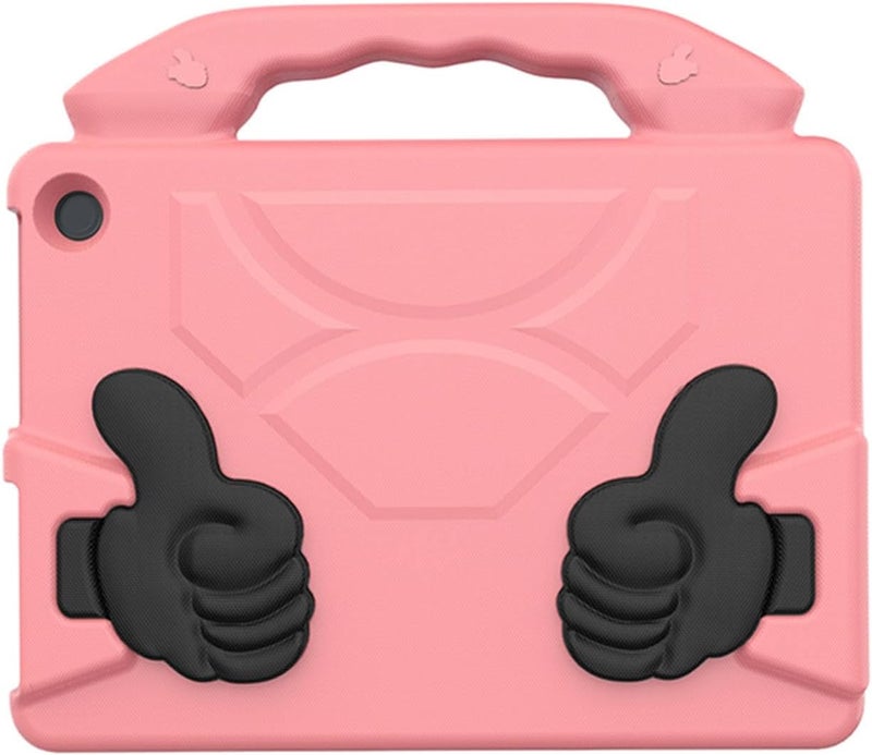 Peach Pink Shockproof EVA Cover 360 Degree Foldable Case for Fire HD10 2021 2023 Tablet - Image 1