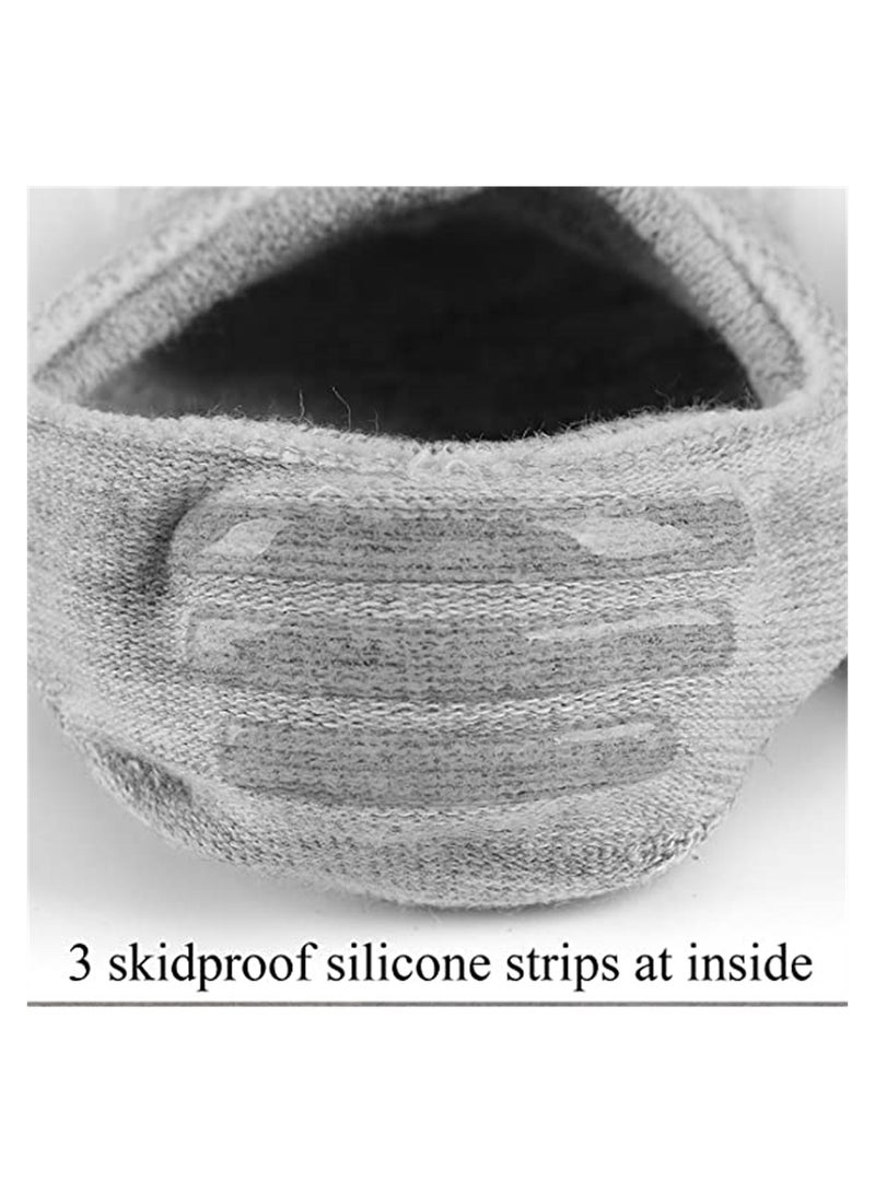No Show Socks for Men Non Slip Cotton Low Cut Invisible Casual Ankle Socks 6 Pairs - Image 4