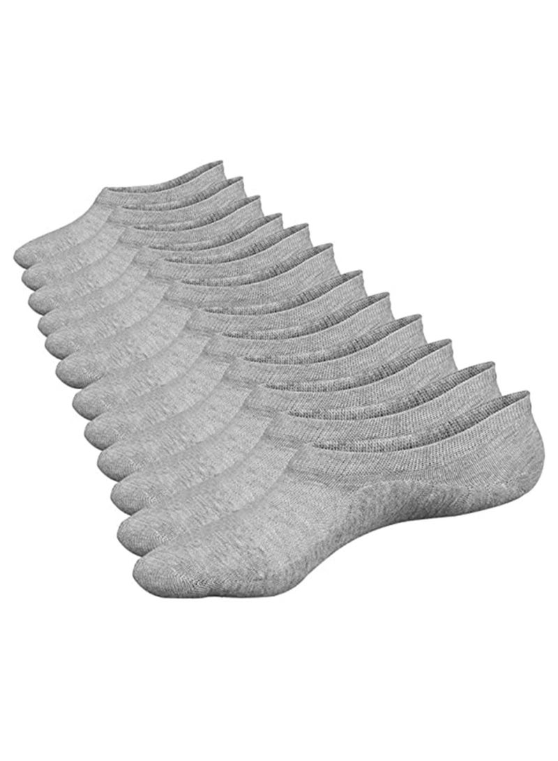 No Show Socks for Men Non Slip Cotton Low Cut Invisible Casual Ankle Socks 6 Pairs - Image 1