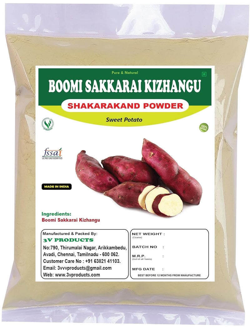 3V Products: Boomi Sakkarai Kizhangu Powder 200g | Sweet Potato | Shakarakand (Pack 2x100g) - Image 5