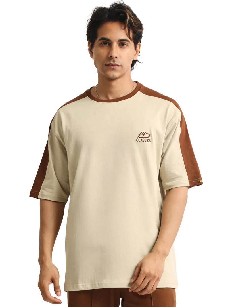 Maniac Maniac Mens Printed Round Neck Half Sleeve Black Cotton Tshirt