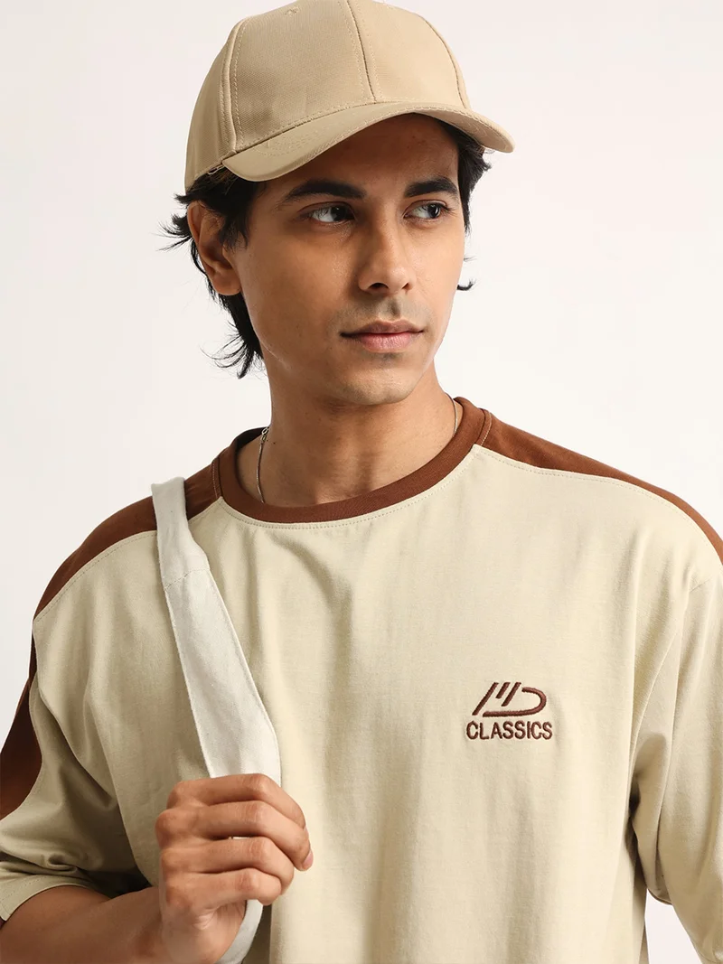Maniac  Maniac Mens Printed Round Neck Half Sleeve Black Cotton Tshirt for Men | Best Price UAE