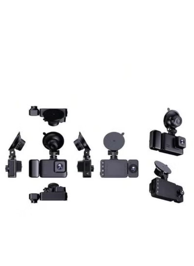JAJEEK 3-Camera 1080P WiFi Dash Cam with Front, Interior & Rear Recording – Night Vision, G-Sensor Collision Detection, Parking Monitor | Loop Recording, 2-Inch Display | Full HD Driving Recorder for Cars, Trucks & SUVs | Universal Vehicle Security Camera  - Image 3