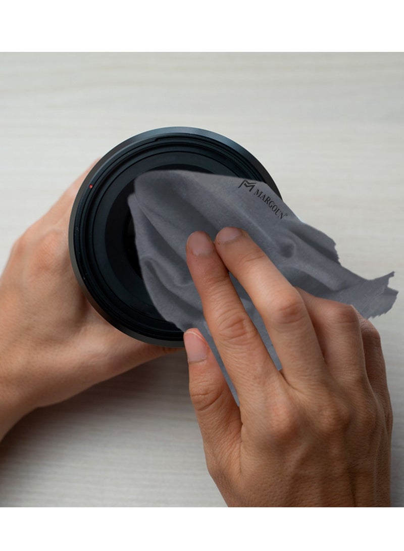 MARGOUN 12 Pack Microfiber Cleaning Cloth Premium Cloth for Glasses Lens Screens & More Grey Yellow - Image 3