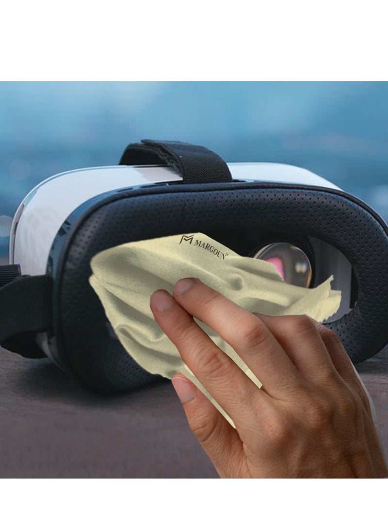 MARGOUN 12 Pack Microfiber Cleaning Cloth Premium Cloth for Glasses Lens Screens & More Grey Yellow - Image 4