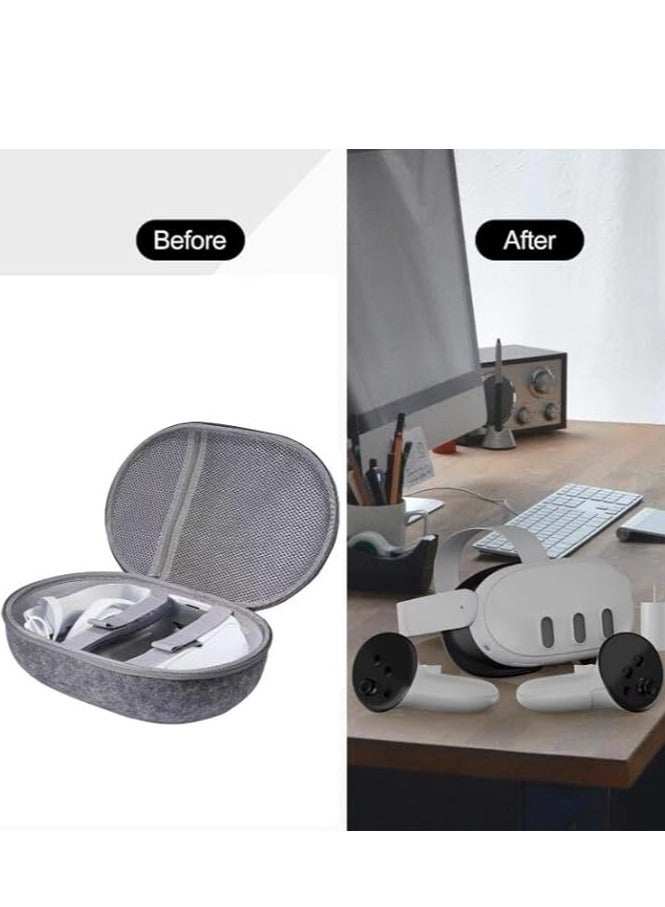 The hard carrying case is suitable for the Meta Quest 3 VR headset and headset console headset carrying case with custom storage waterproof and shockproof carrying case - Image 4