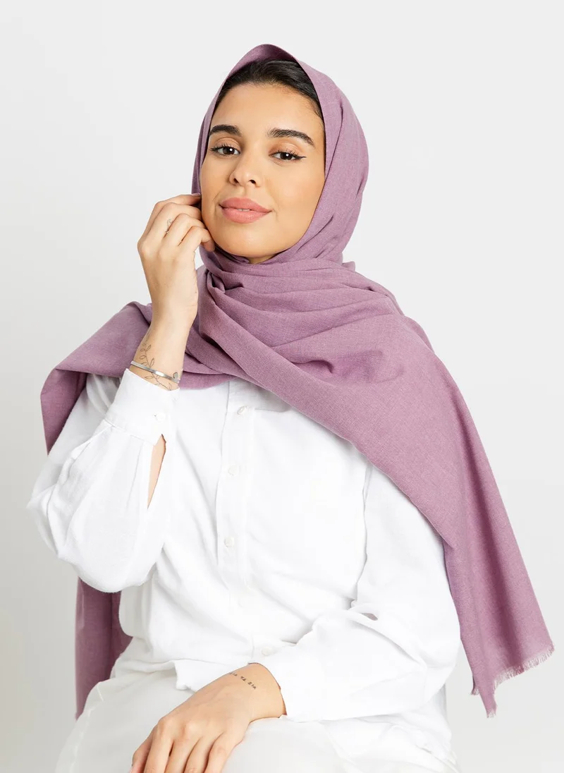 Kaafmeem Light Purple - Plain Cotton Tarha