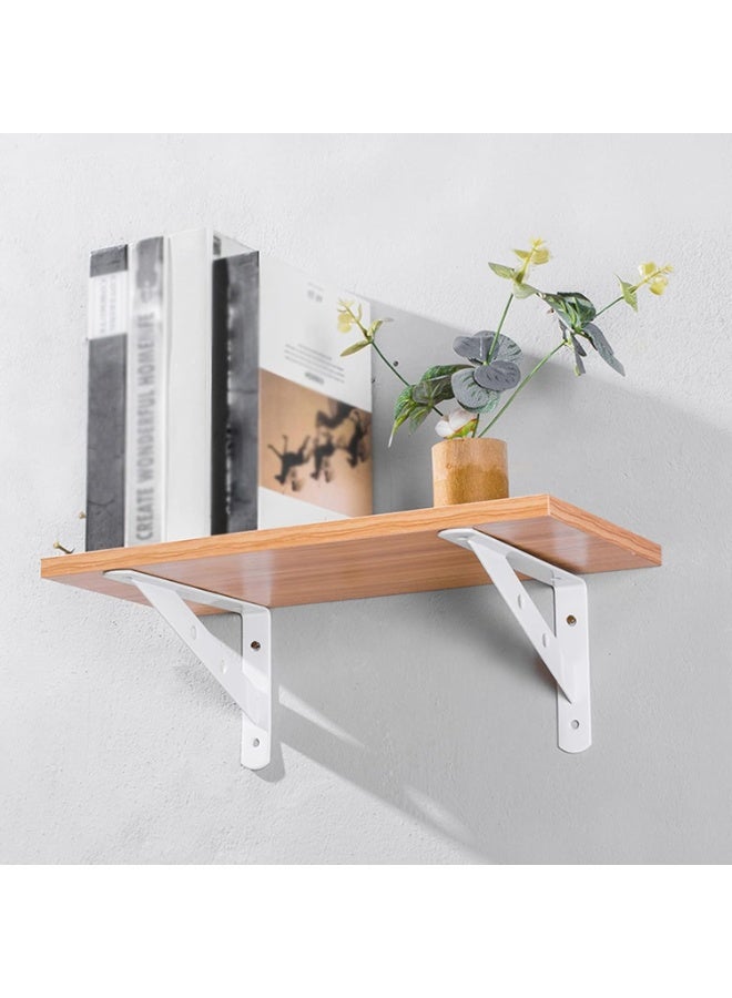 2 Pcs Heavy Duty Tabletop Support Brackets – L-Shaped Right Angle Wall Mounted Shelf Brackets – Strong & Durable Shelf Supports for Tables, Desks, Bar Tops – White - Image 5