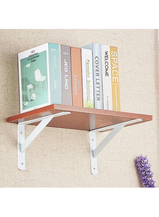 2 Pcs Heavy Duty Tabletop Support Brackets – L-Shaped Right Angle Wall Mounted Shelf Brackets – Strong & Durable Shelf Supports for Tables, Desks, Bar Tops – White - Image 3