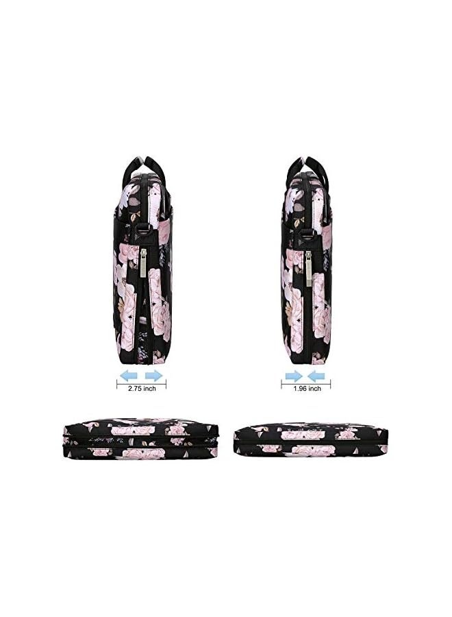 موسيسو حقيبة كتف للكمبيوتر المحمول مصنوعة من البوليستر الفاوانيا وحقيبة حمل مع عمق قابل للتعديل في الأسفل - Image 2