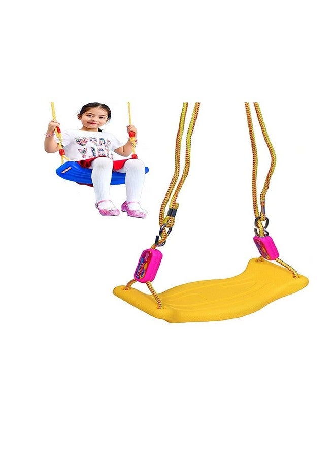 FunBlast Swing for Kids Adjustable Plastic Swing/Kids Jhula, Indoor and Outdoor Hanging Swing for 3+ Years Old Boys and Girls, Kid's Swing Seat with Hand Grip (Multicolor) - 38 Cm - Image 1