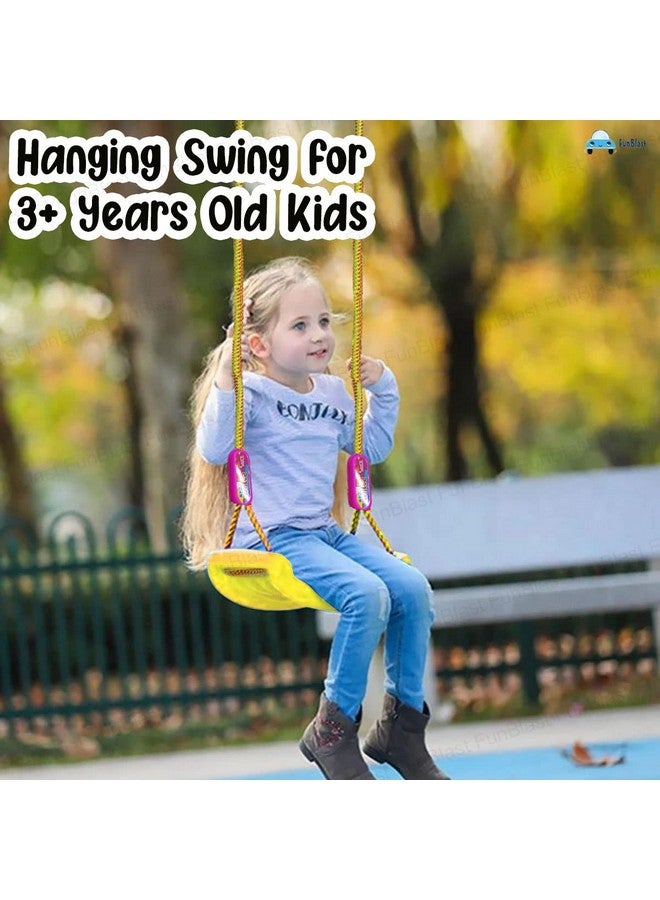 FunBlast Swing for Kids Adjustable Plastic Swing/Kids Jhula, Indoor and Outdoor Hanging Swing for 3+ Years Old Boys and Girls, Kid's Swing Seat with Hand Grip (Multicolor) - 38 Cm - Image 5