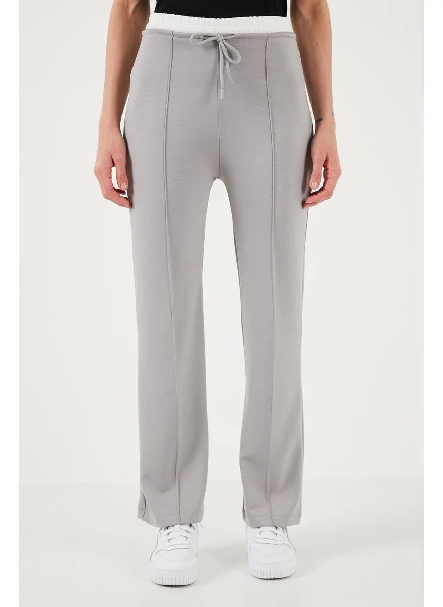 Lela Stretch Slim Fit High Waist Wide Leg Grass Tracksuit Bottoms Women's Tracksuit Bottoms 5866078