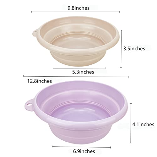 CARTINTS 2Pack Collapsible Wash Basin, Space Saving for Dishing, Fruit, Camping, Hiking and Home - Image 2