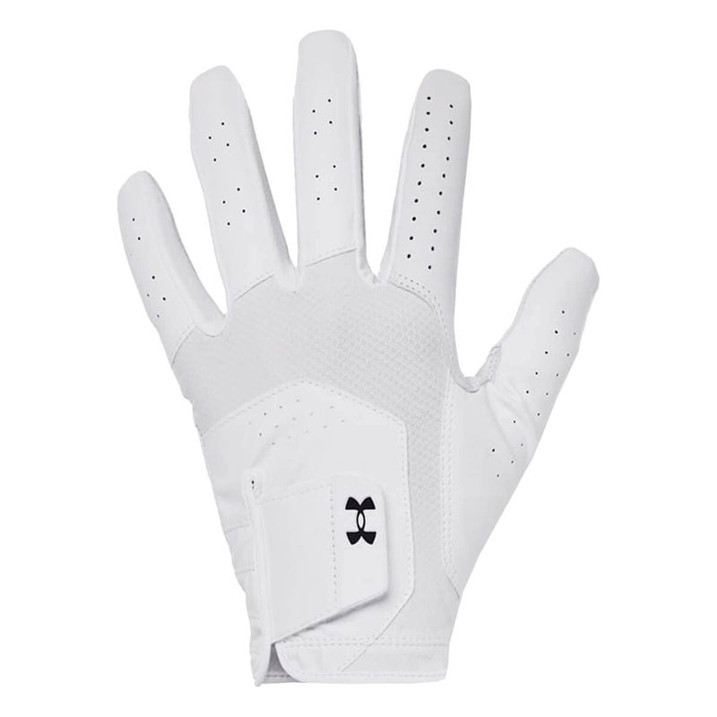 Under Armour Men's Iso-Chill Golf Glove, White (100)/Black, Right Hand Large - Image 1