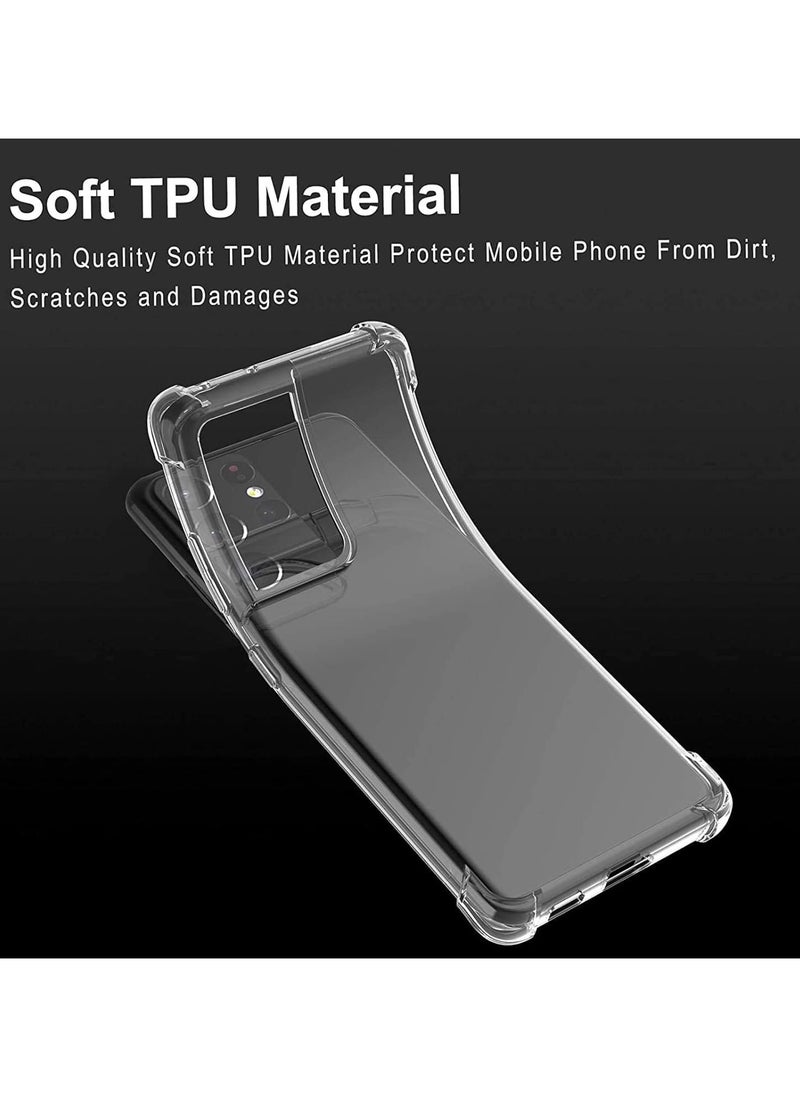 Generic - Compatible with Samsung S21 Ultra Case,Clear Transparent Case with Soft TPU Bumper,Slim Thin Soft TPU Reinforced Corners Protective Phone Case Cover for Samsung S21 Ultra Cover - Image 1