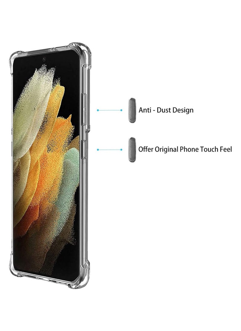 Generic - Compatible with Samsung S21 Ultra Case,Clear Transparent Case with Soft TPU Bumper,Slim Thin Soft TPU Reinforced Corners Protective Phone Case Cover for Samsung S21 Ultra Cover - Image 1