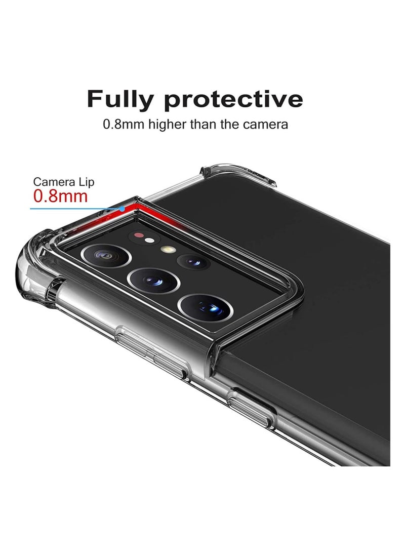 Generic - Compatible with Samsung S21 Ultra Case,Clear Transparent Case with Soft TPU Bumper,Slim Thin Soft TPU Reinforced Corners Protective Phone Case Cover for Samsung S21 Ultra Cover - Image 1