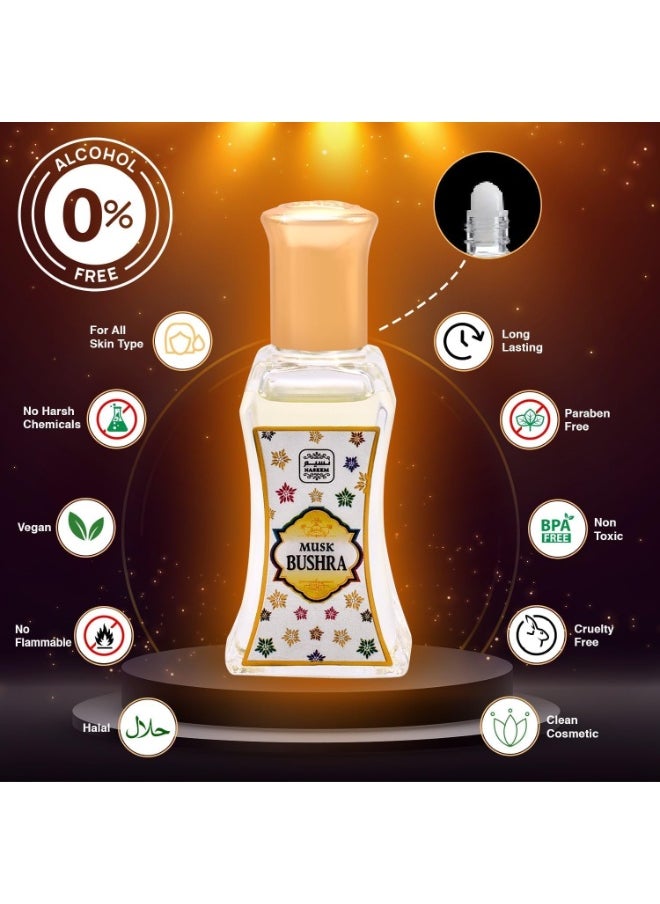 Naseem Perfume Roll On Bushra Eau De Parfum for Men & Women - 24 ml | Long Lasting Fragrance with Fresh Fruity Scent of Patchouli, Lemon, and Sandalwood | Ideal Travel Perfume for All Skin Types  - Image 4