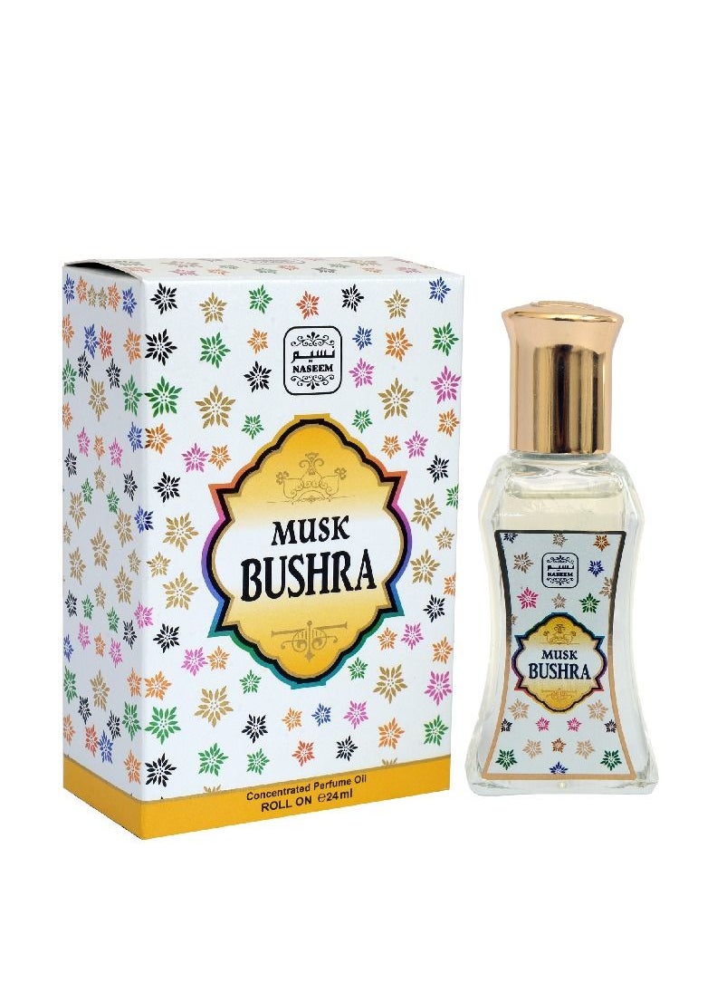 Naseem Perfume Roll On Bushra Eau De Parfum for Men & Women - 24 ml | Long Lasting Fragrance with Fresh Fruity Scent of Patchouli, Lemon, and Sandalwood | Ideal Travel Perfume for All Skin Types  - Image 1