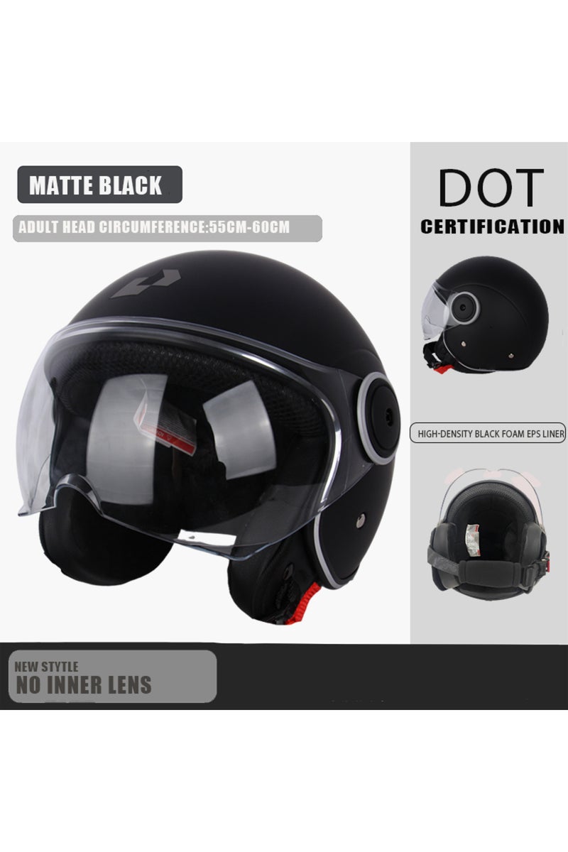 إيروريكس خوذة دراجة نارية مفتوحة الوجه بتصميم كلاسيكي معتمد من وزارة النقل الأمريكية (DOT) 706-2، خوذة ريترو 3/4، خوذة كروز كاسكو كاليفورنيا