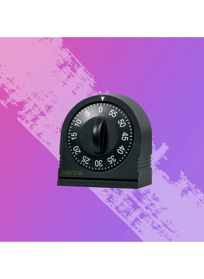 Colortrak 60 Minute Wind Up Timer, Visual Mechanical Timer, from 0 to 60 Minutes, for Kitchen, Hair Color Processing, Tanning, Kids' Home and Classroom Activities or Timeouts, Black - Image 5