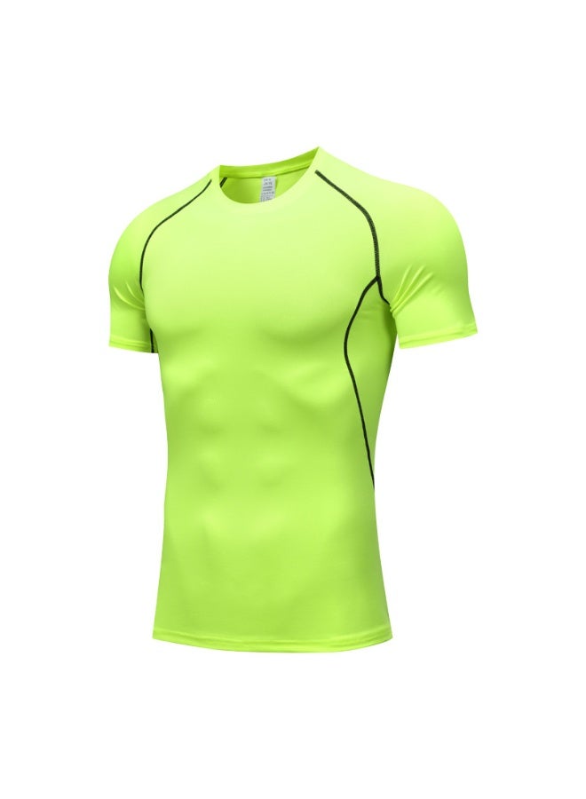 Men's Bodybuilding Sports Compression Shirt Summer O-Neck T Shirt Gym Fitness Quick Dry Running t shirt for man Workout Tops - Image 1