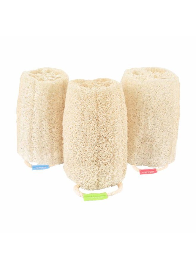 wokelai Natural Loofah Sponge - Exfoliating Body Scrubber for Shower Scrubbing, Organic Luffa Sponges, Egyptian Real Loofa, Bath Shower Puff for Bathing, Spa, Massaging Daily Skin Cleansing Care - Image 1