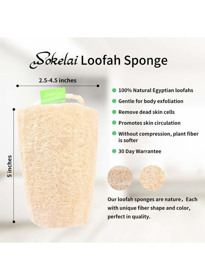 wokelai Natural Loofah Sponge - Exfoliating Body Scrubber for Shower Scrubbing, Organic Luffa Sponges, Egyptian Real Loofa, Bath Shower Puff for Bathing, Spa, Massaging Daily Skin Cleansing Care - Image 3