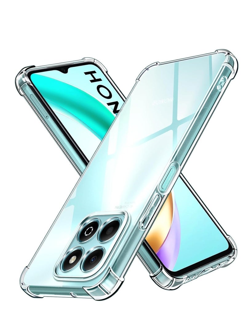 Case Compatible with Honor X6b, Cover Silicone Transparent TPU Gorilla Anti-shock Protector Camera Shockproof Corners - Clear - Image 1