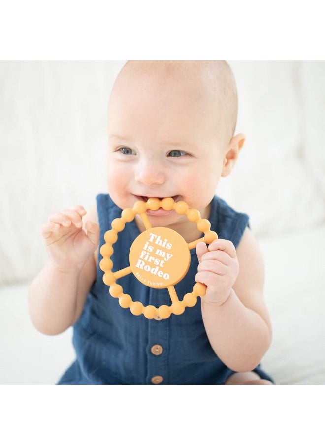 Bella Tunno - Happy Teether - Soft & Easy Grip Baby Teether Toy, Silicone Teether Ring To Help Soothe Gums, Non-Toxic And Bpa Free, First Rodeo - Image 1
