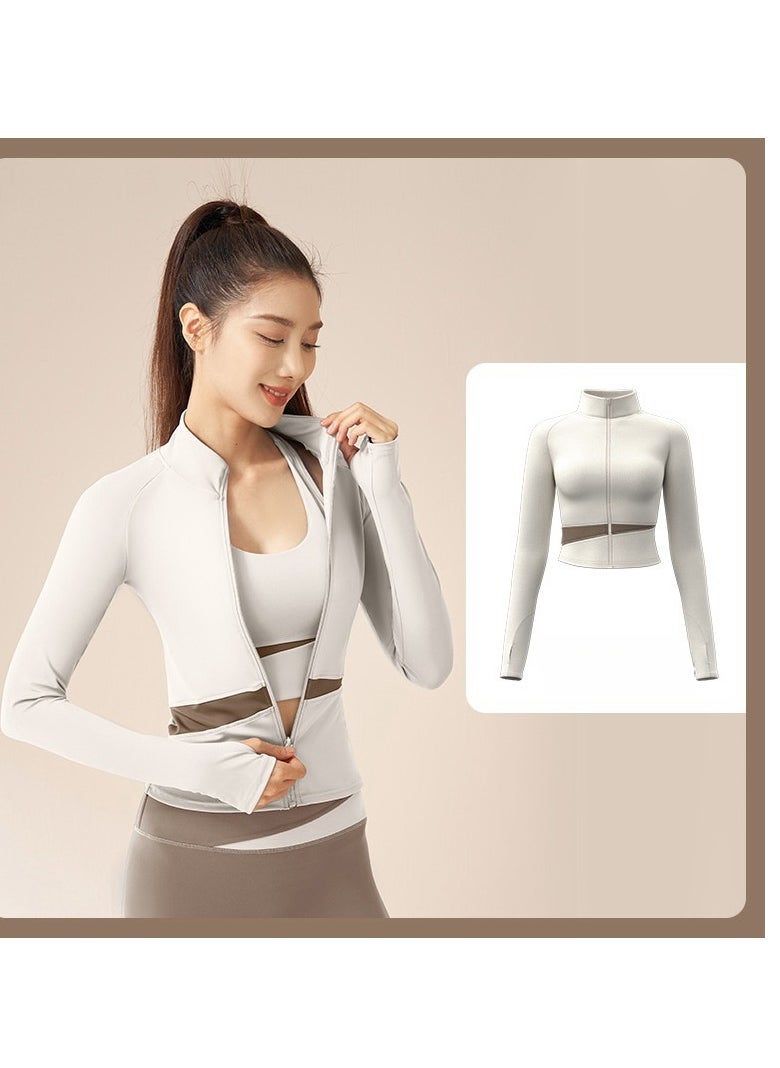 Generic Female Color Blocked High Neck Slimming And Elongated Yoga Suit  - Image 1
