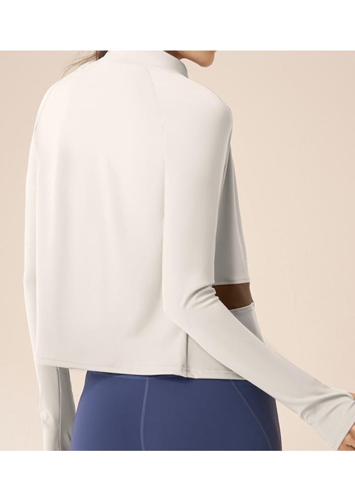 Generic Female Color Blocked High Neck Slimming And Elongated Yoga Suit  - Image 3