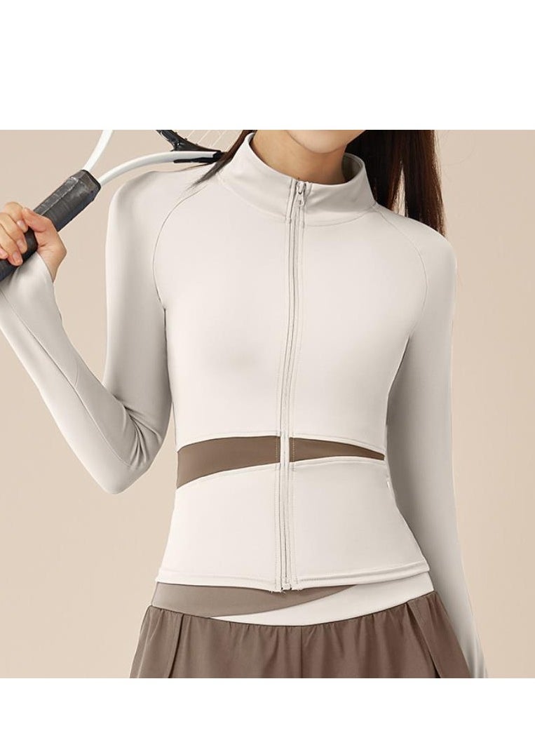 Generic Female Color Blocked High Neck Slimming And Elongated Yoga Suit  - Image 2