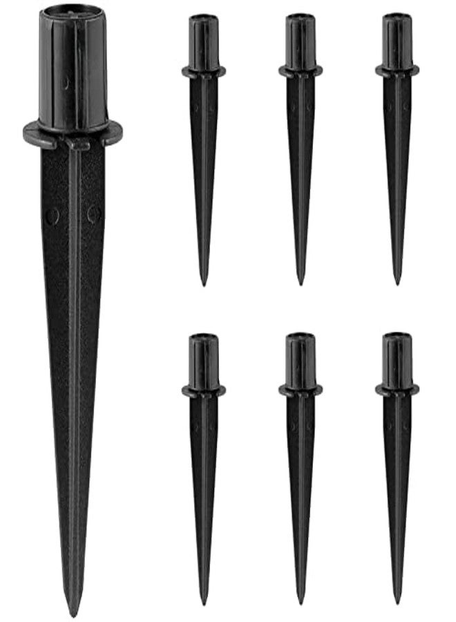 Pluxen Metal Stakes Solar Lights Replacement Spike - Outdoor Ground Stake for Garden Lights Landscape Yard Pathway Patio Lamps Pole (Metal-6 Pack) - 0.78x5.36 inches - Image 1