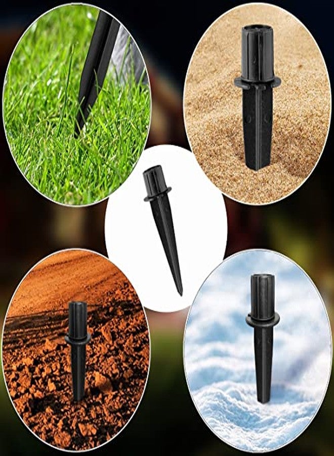 Pluxen Metal Stakes Solar Lights Replacement Spike - Outdoor Ground Stake for Garden Lights Landscape Yard Pathway Patio Lamps Pole (Metal-6 Pack) - 0.78x5.36 inches - Image 2