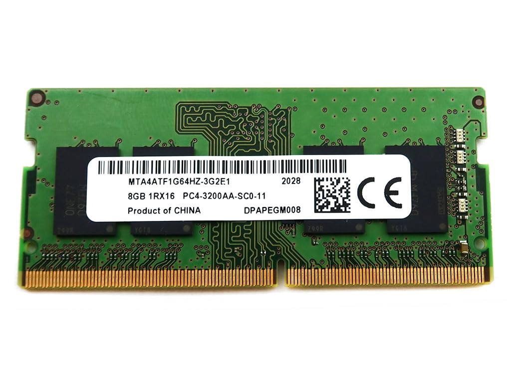 Micron Technology MTA4ATF1G64HZ-3G2E1 8GB 3200MHz DDR4 260-Pin SODIMM (PC4-25600) Memory Module for Laptops, Desktop Mini’s & All in One’s