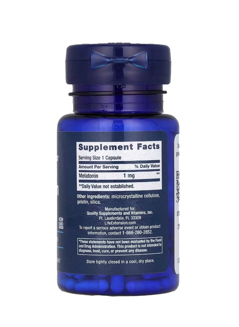 Life Extension Melatonin 1 mg 60 Capsules - Image 2