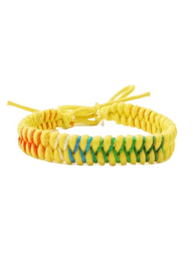 SBI Jewelry Yellow Rainbow Beach Surfer Bracelet Women Men Cousin Niece Uncle Auntie Friends Family Friendship Lucky String Bracelet - Image 2