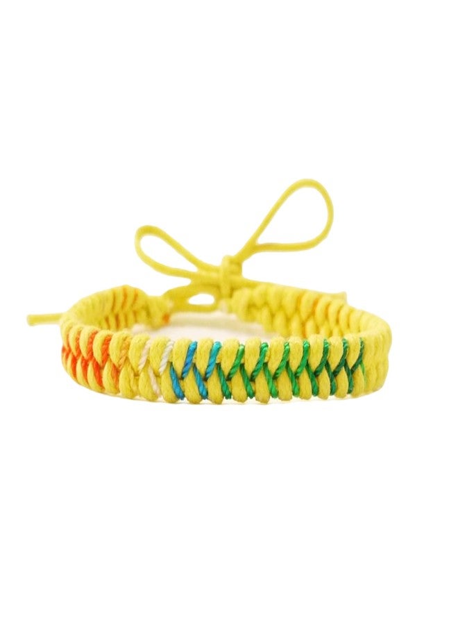 SBI Jewelry Yellow Rainbow Beach Surfer Bracelet Women Men Cousin Niece Uncle Auntie Friends Family Friendship Lucky String Bracelet - Image 1