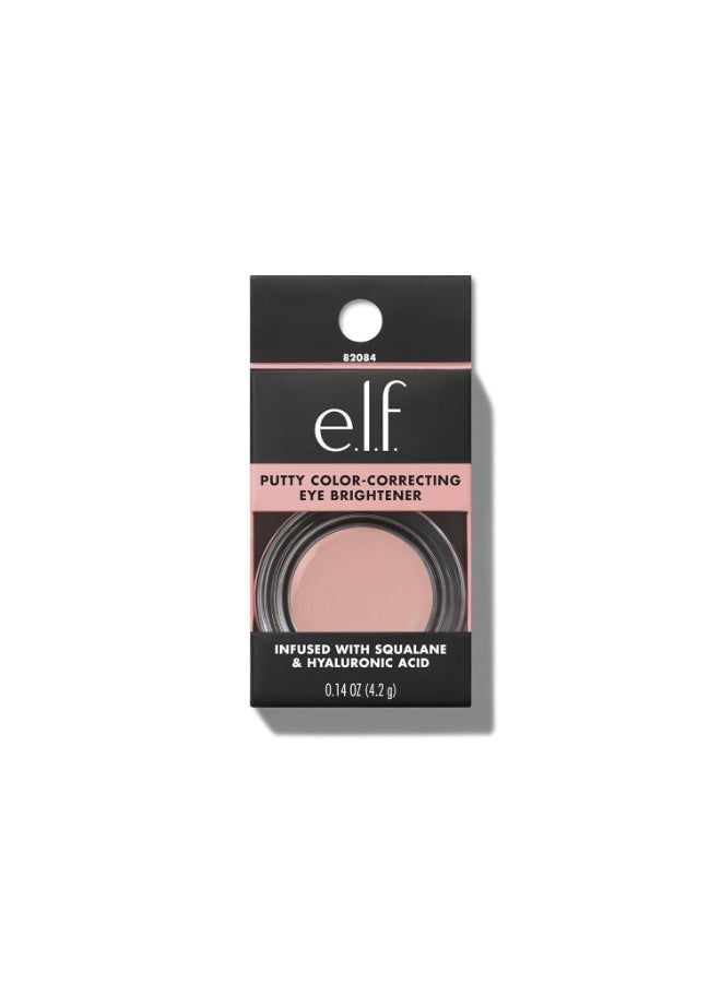 إلف e.l.f. Putty Color-Correcting Eye Brightener: مصحح لون ومُفتّح لمنطقة تحت العينين، يعمل كبرايمر ويُقلل من مظهر الهالات السوداء - تركيبة نباتية ولم تُختبر على الحيوانات - درجة Fair (فاتح) - 4.2 غرام - Image 2