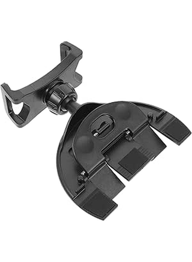 Rotating Car Phone Holder Cd Port Mount One Handed Operation Black - Image 1