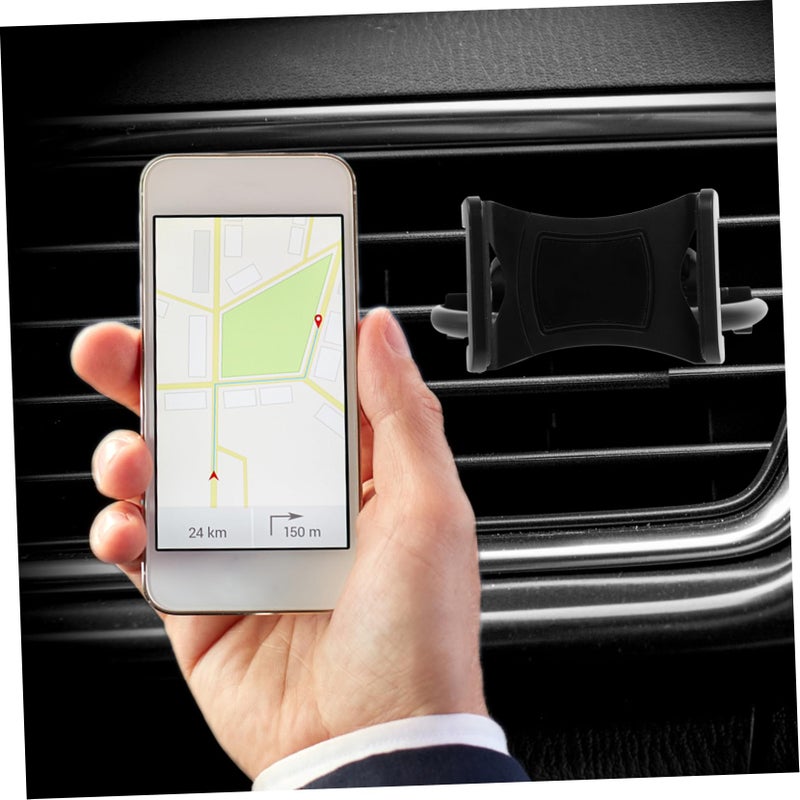 Rotating Car Phone Holder Cd Port Mount One Handed Operation Black - Image 5