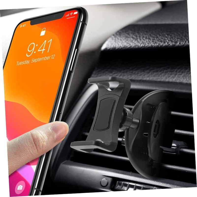 Rotating Car Phone Holder Cd Port Mount One Handed Operation Black - Image 3