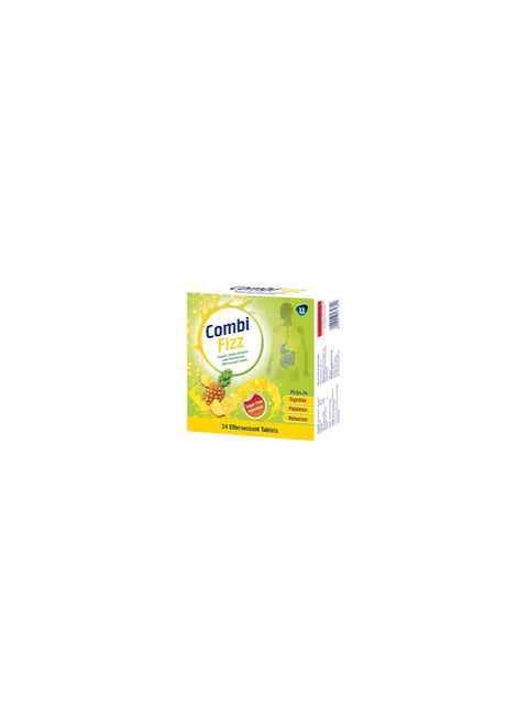 24 Effervescent Tablets, Contains Papain, Alpha Amylase And Simethicone