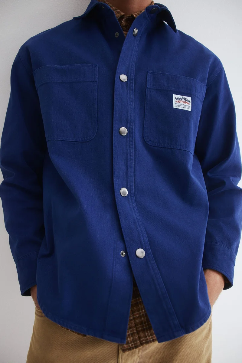 H&M  Oversized Fit Canvas overshirt for Men | Best Price UAE