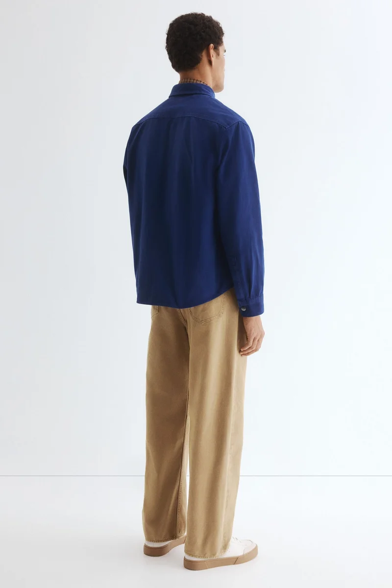 H&M  Oversized Fit Canvas overshirt for Men | Best Price UAE